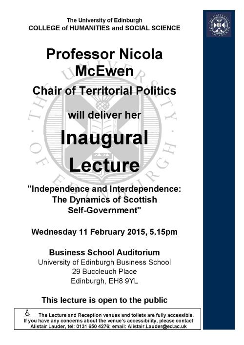 Professor Nicola McEwen Inaugural Lecture poster-page-001